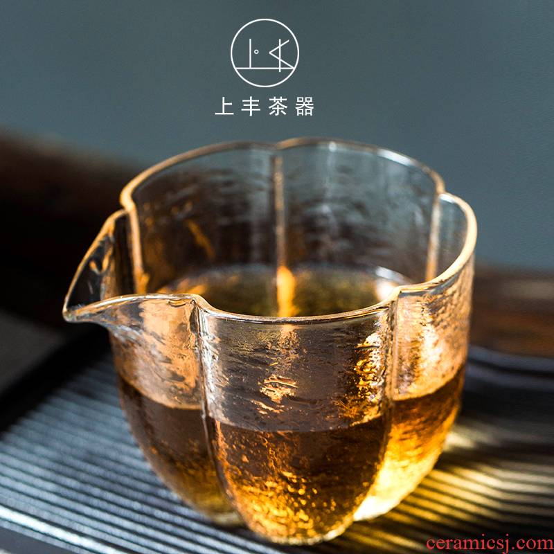 Feng thickening fair heat - resistant glass tea cup on large kung fu tea set and a cup of tea ware accessories cups
