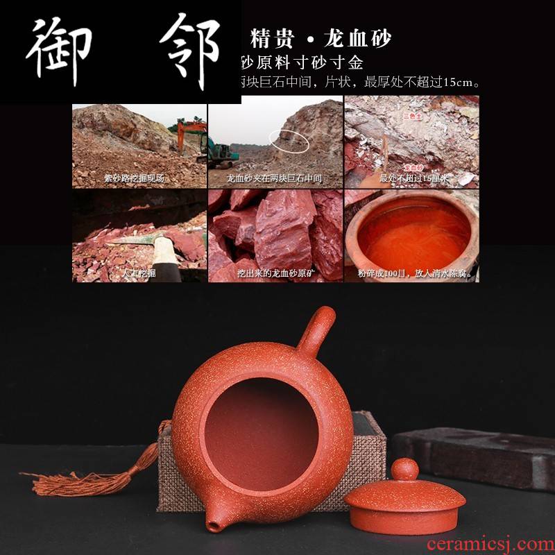 Yixing it pure manual famous quality goods all hand kung fu tea set the teapot teacup suit household ceramic pot