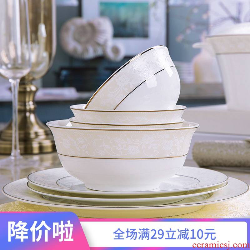 Ipads China tableware set free combination flowers you rhyme DIY collocation rainbow such as bowl spoon/use/microwave/dishes