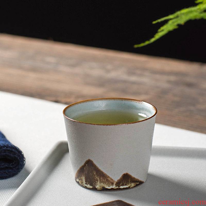 Creative coarse pottery teacup move variable kung fu tea/single cup sample tea cup tea cup ceramics