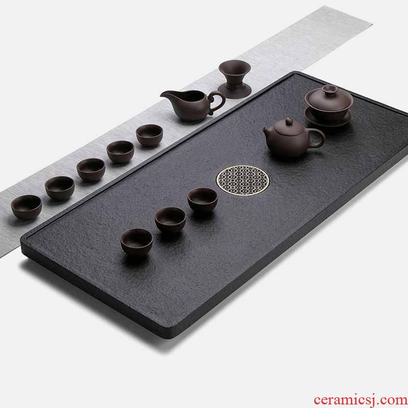Natural whole stone, stone tea tray was sharply contracted household kung fu tea tea set office package tray of tea sea
