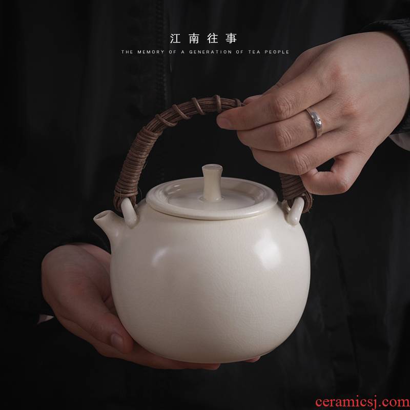 Jiangnan hand past the soda glaze girder TaoLu cooking pot pot of electricity large - sized ceramic tea set teapot household