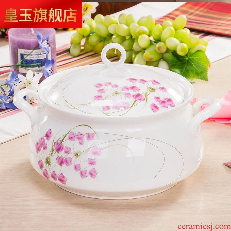5 hj cutlery sets jingdezhen porcelain surface ipads soup bowl 56 head Korean contracted to use plate combination dishes suit
