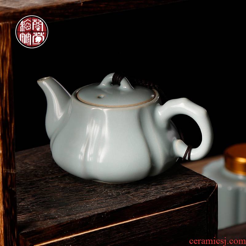 By patterns your up pumpkin pot home day cyan ceramic one little teapot tea service office single pot of tea