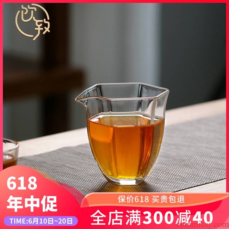 Just a cup of tea drinks to heat - resistant glass tea ware and transparent cup Japanese sea points make tea cup manually tea cup