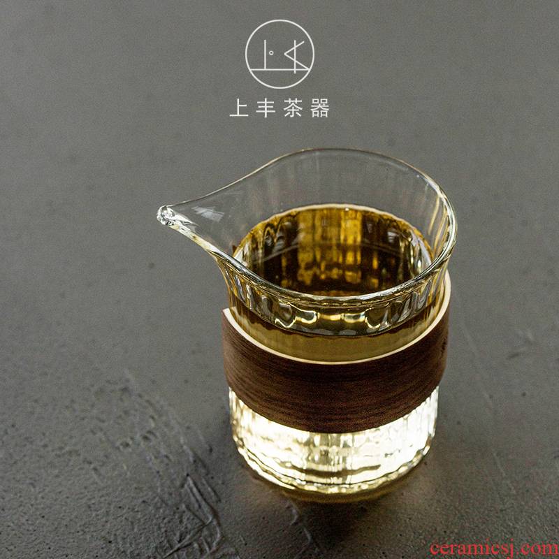 On the an abundant glass filter points fair keller of tea tea sea more transparent heat - resistant household bamboo set of tea and a cup of tea