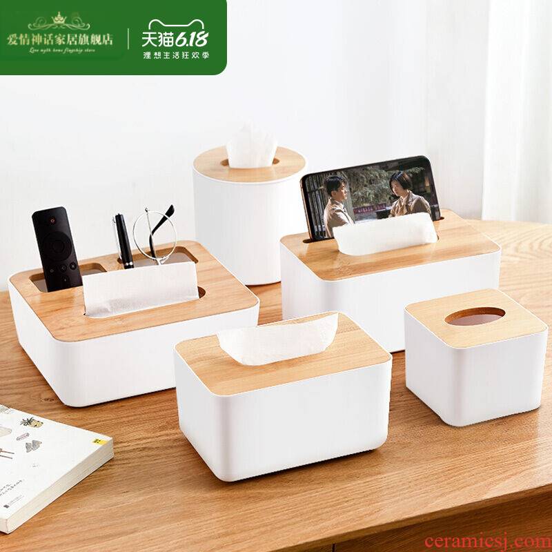 Smoke carton paper towel box of creative home sitting room multifunctional tea table remote control & # 39; The roll of paper Nordic contracted to express it