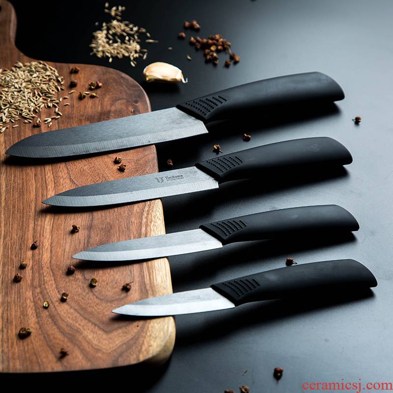 Ming up black ceramic fruit knife peeler six sets of household kitchen ceramic paring knife knife