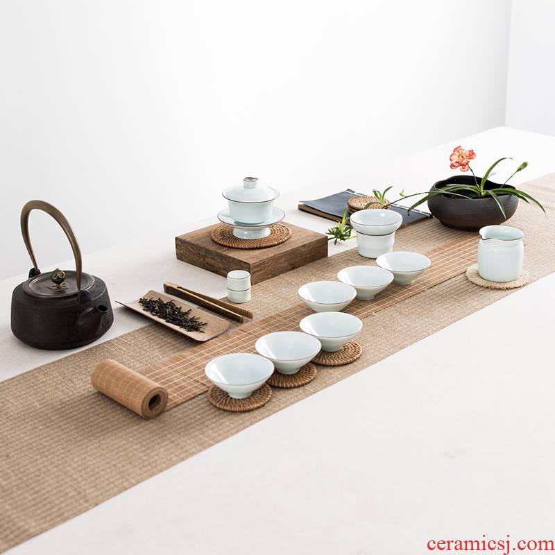 T jingdezhen celadon kung fu tea sets suit ceramic teapot teacup tureen home price package mail gift boxes