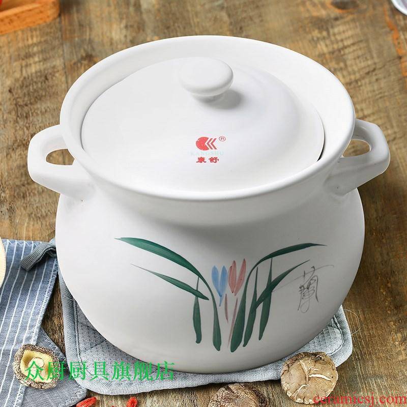 Ceramic casserole stew pot soup pot stew potted soup pot regimen soup can heat 2 l3l4l5l6 flame