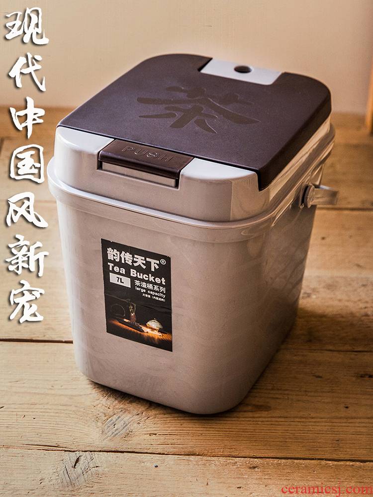 Detong dross barrels of spam filtering rows bucket bucket of kung fu tea table wastewater small tea bucket of tea accessories household
