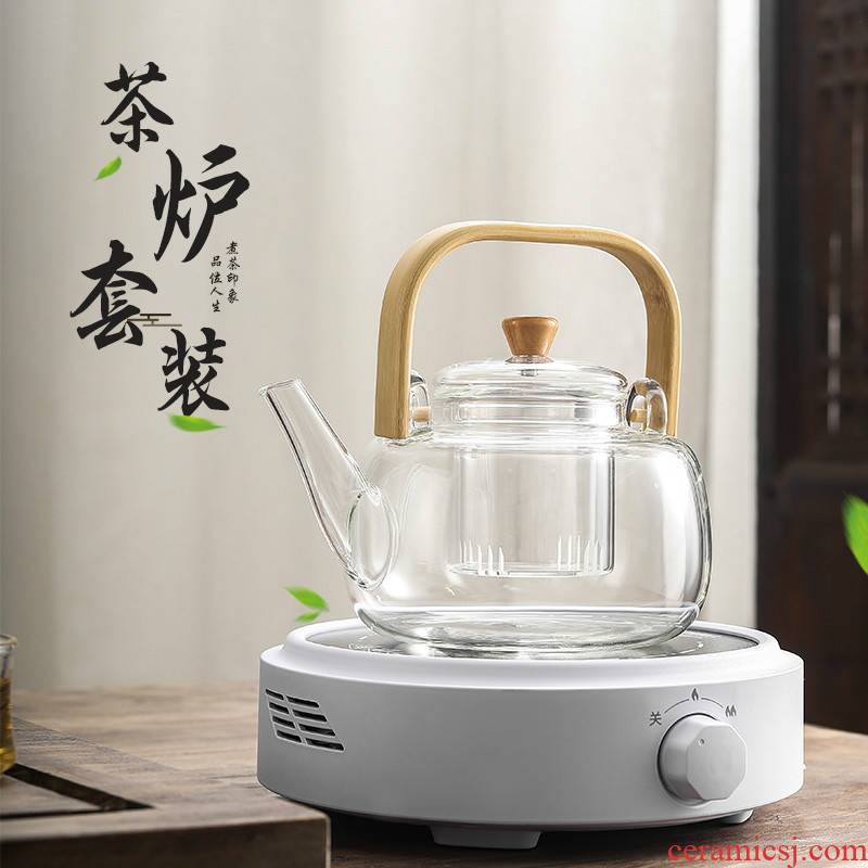 Electric TaoLu black tea kettle boil tea steamer domestic high temperature resistant glass tea kettle.net red suit the teapot