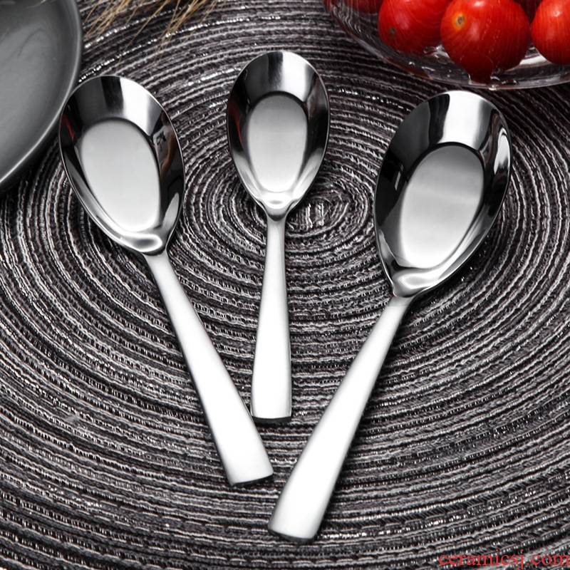 Household spoons adult eat five pens teaspoons of imitation of traditional ceramic spoon run with flat small spoon, the children small spoon