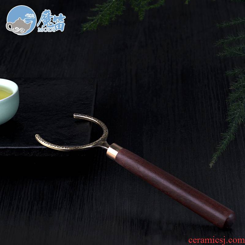 The flute ebony fork fork kung fu tea cups real wood The hot tea saucer cup health fork tea accessories