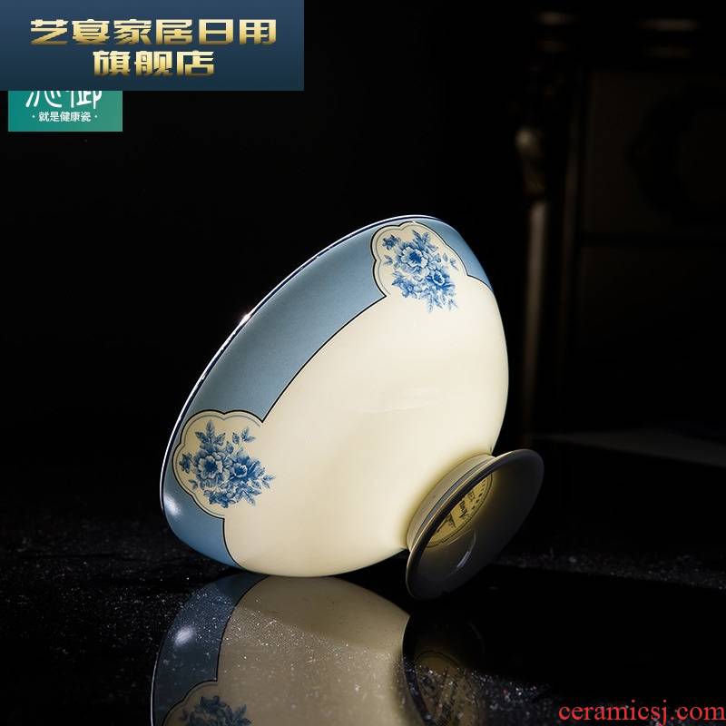 4 y dishes suit household jingdezhen blue and white porcelain tableware new ipads China to eat rice bowl consolidation set of chopsticks combination