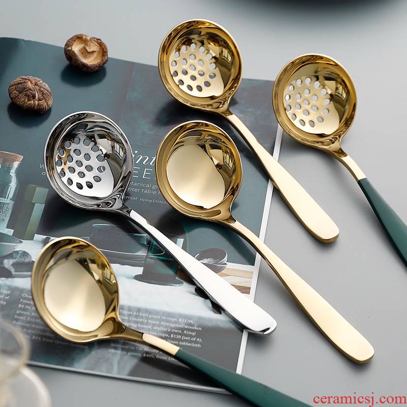 High - grade creative spoon colander 304 stainless steel household utensils porridge spoon, run run noodles hot pot