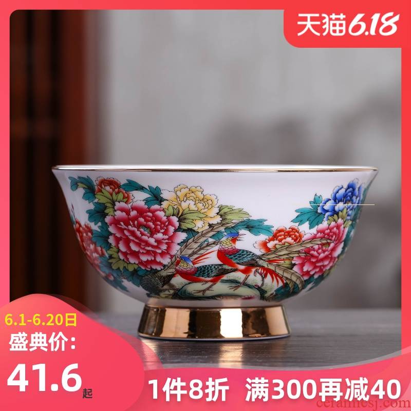 Jingdezhen ceramic rainbow such as bowl with large ramen noodles bowl of soup can prevent iron high single ipads China mercifully rainbow such use
