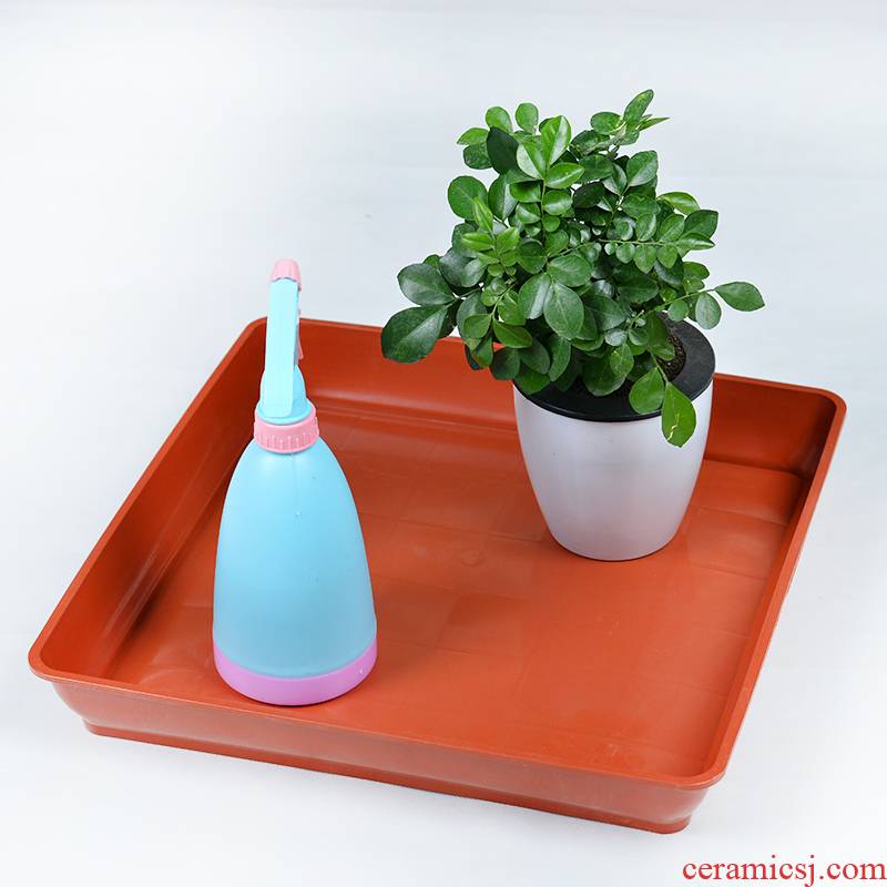 Rong I pot tray under the deep water from meat to receive more square square plastic flower receptacle solid base