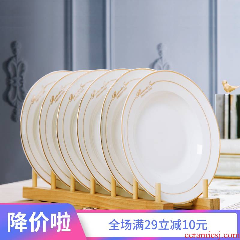Ceramic creative household contracted the new plate dish dish dish dish fish steak dinner plate dishes suit