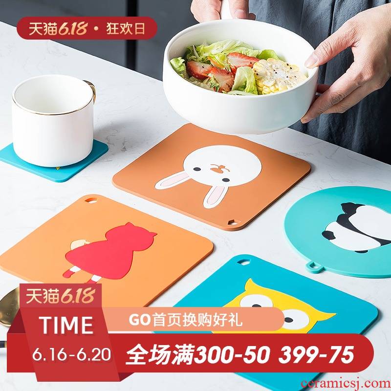 Fiji trent table MATS heat resistant against the hot tea cup mat household kitchen waterproof and oil heat the food bowl as pad