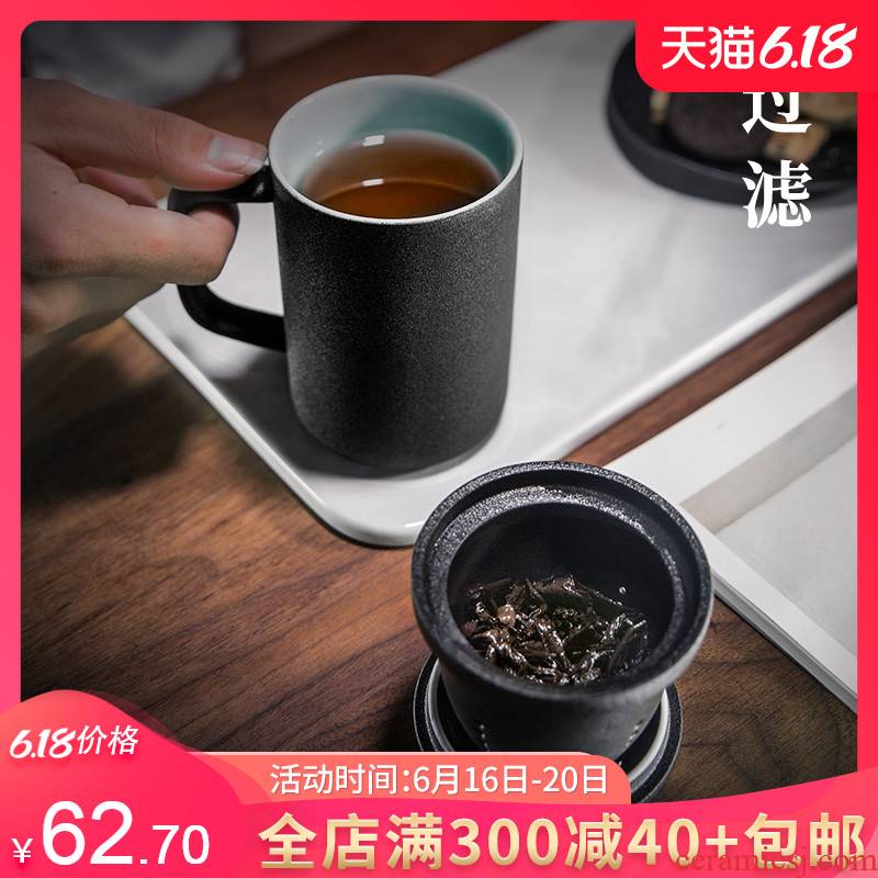 Branch office with cover large filter cup tea cup keller separation ceramic cups of tea a cup of tea cups