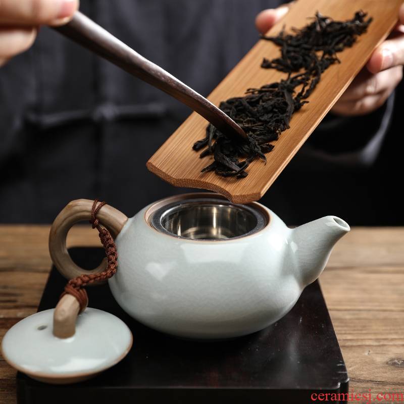 Your up filter ceramic teapot single pot of domestic large kung fu tea set with built - in filter capacity of black tea tea