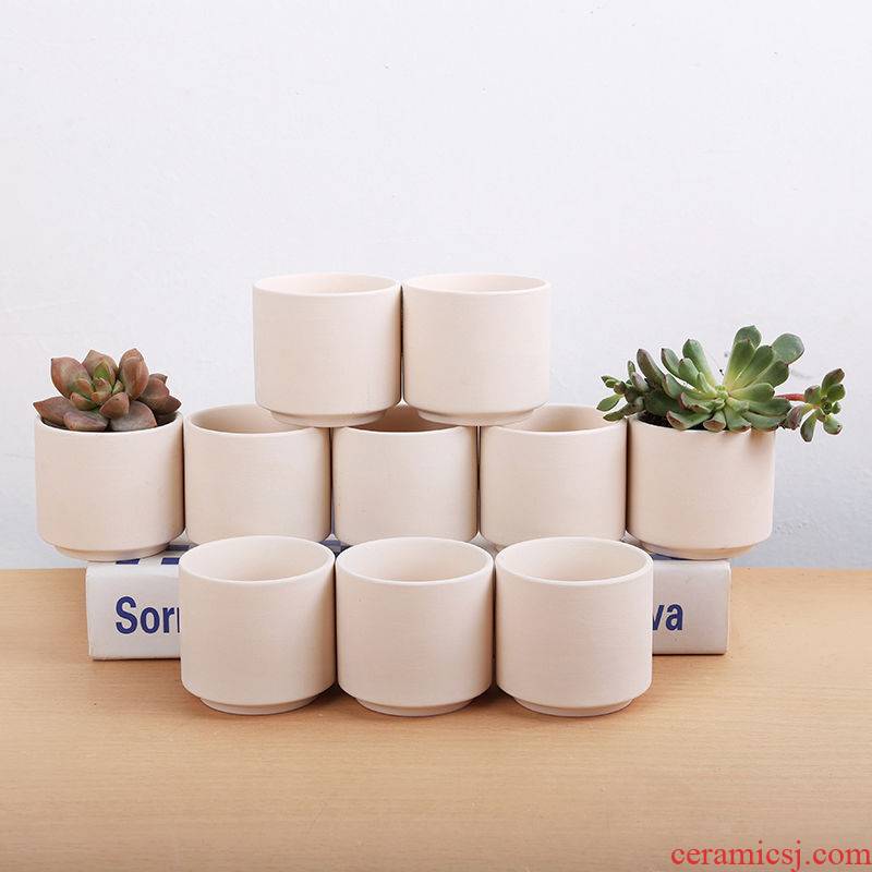 Thumb basin 9.9 package mail more than 10 meat cooks, DIY can hand - made ceramic flower POTS, coarse pottery basin of green plant meat basin clearance