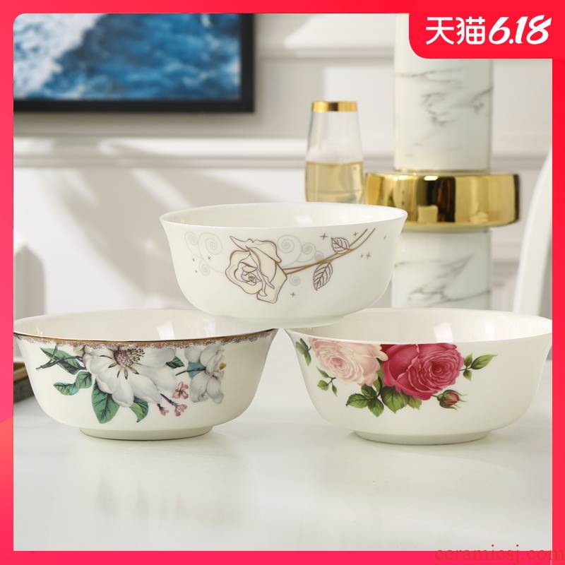 Garland ipads China rainbow such use 5 inches large rice bowls salads pasta creative household ceramics tableware soup porridge