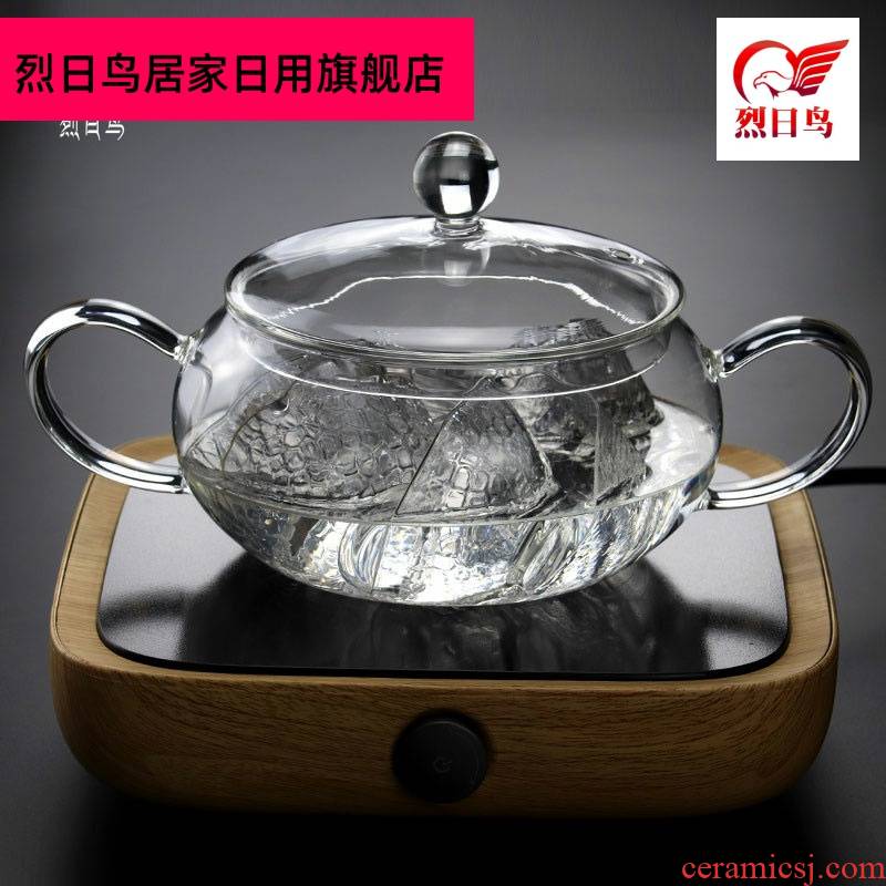 Transparent glass tea wash to electric TaoLu boil sterilization pot with cover large cups to wash basin of kung fu tea tea tea