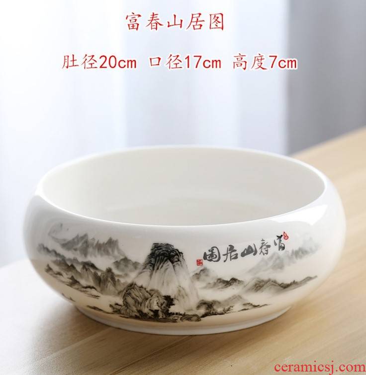 Tea pot large ceramic bowl Tea Tea is Tea wash bowl washing utensils kunfu Tea wash to wash cup of cup