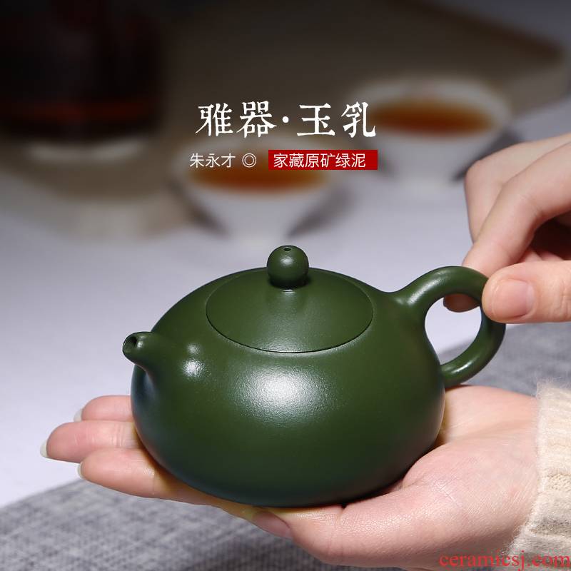 Mingyuan tea pot by pure manual rare ore chlorite yixing teapot it kung fu tea set