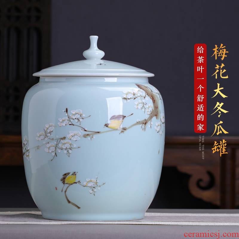 5 jins of white tea ceramic tea pot a large sealed as cans to heavy large pu - erh tea cake store receives the seventh, peulthai the household