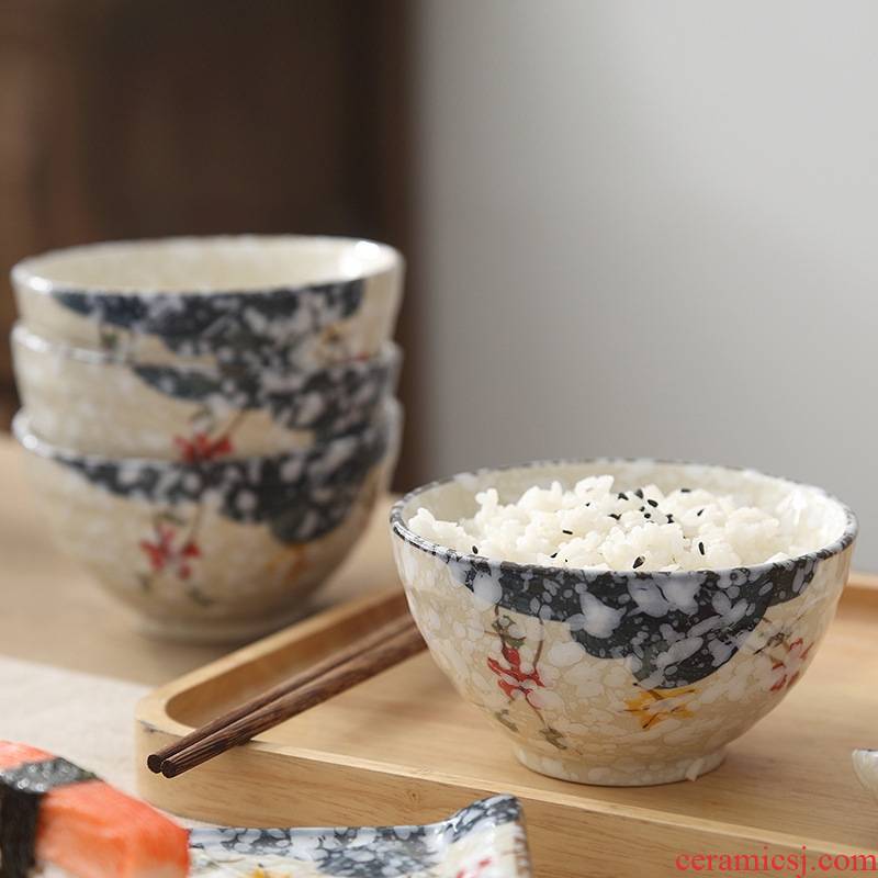 Japanese snow under glaze color porcelain tableware household small bowl of rice bowls of creative move breakfast bowl dessert bowl of individual