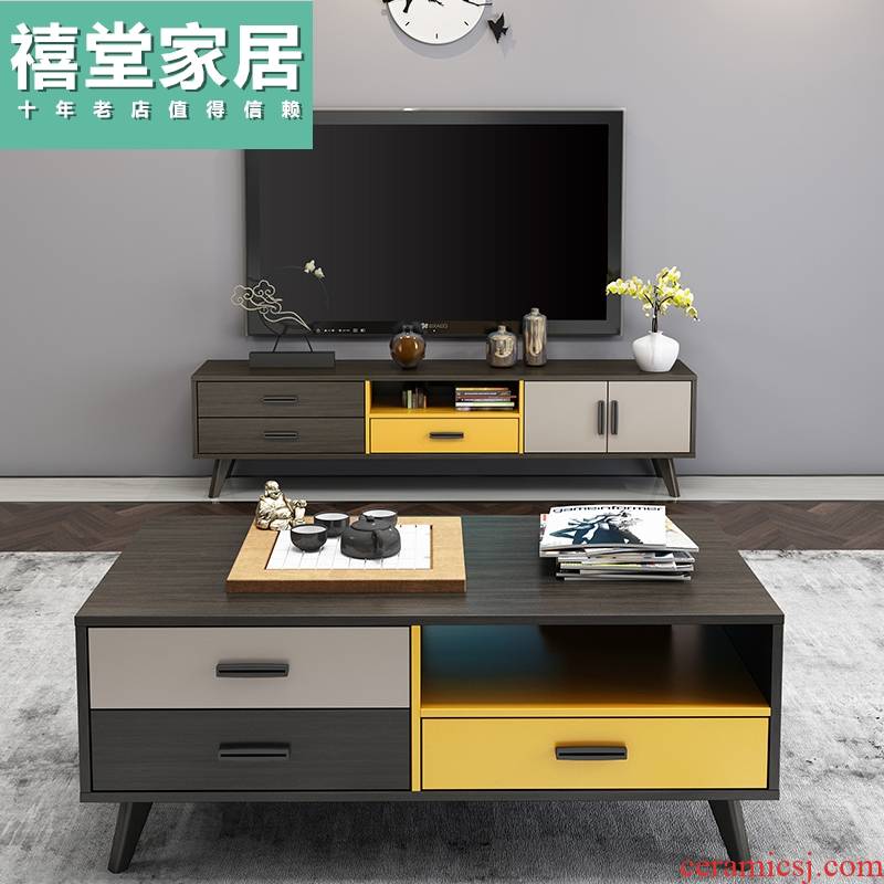 Boreal Europe style of tea table size of TV ark, combination of I and contracted family TV cabinet sitting room furniture