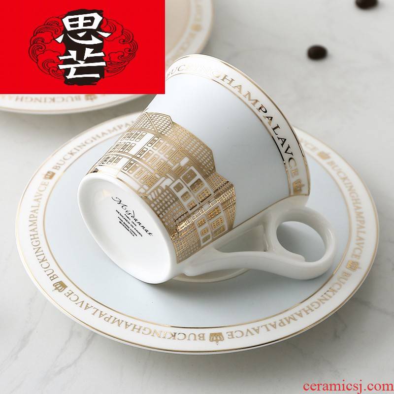 Thinking mans small European - style key-2 luxury ipads porcelain cup coffee cup dish of household ceramics court wind afternoon tea cups with disc