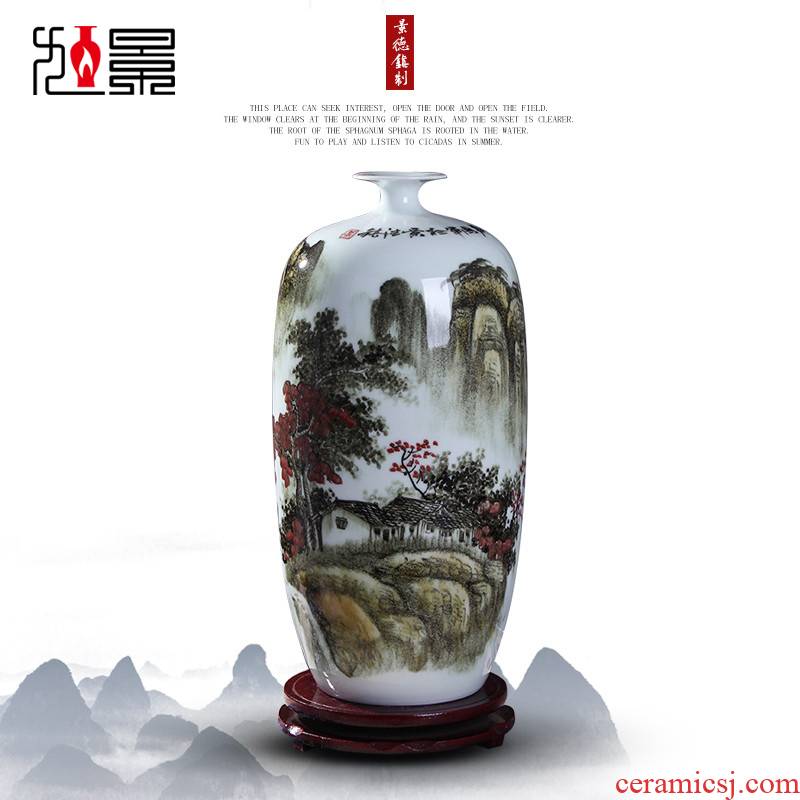 Xu jing, the hand - made ceramic vase household decorations furnishing articles jingdezhen small living room TV cabinet type flower arrangement
