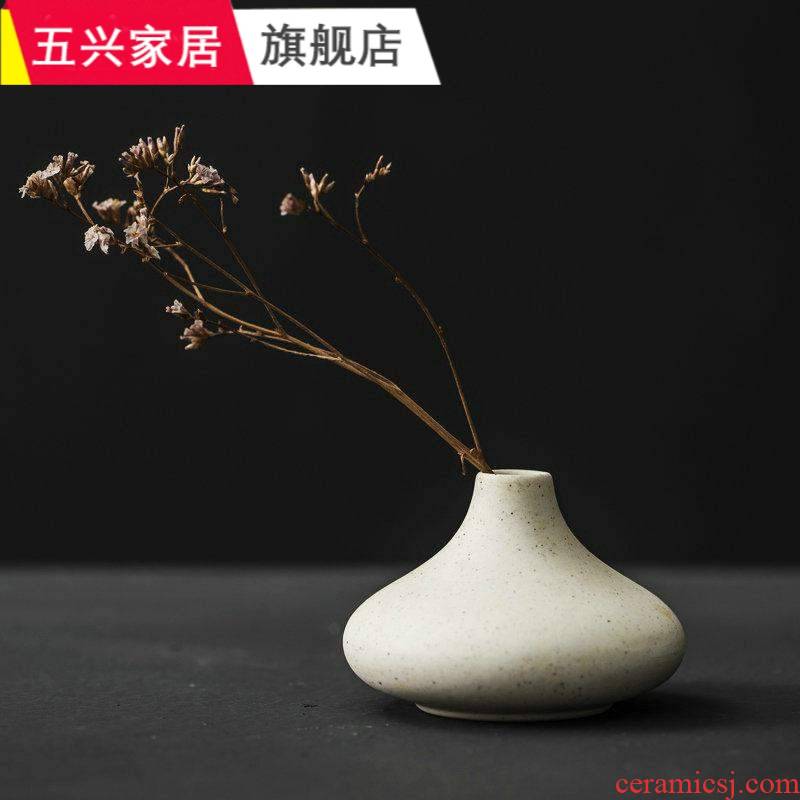 Japanese coarse pottery hand - made vases retro zen desktop flower, flower hydroponic flowers inserted ceramics handicraft furnishing articles