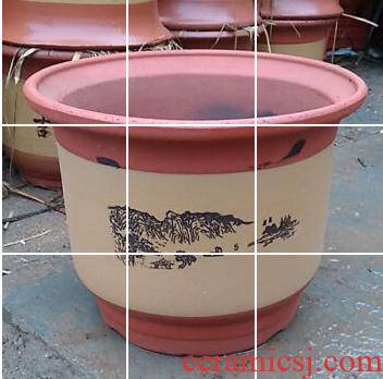Cm in diameter is suing contracted oversized traditional manual cycas clay purple sand flowerpot stout ceramic flower POTS