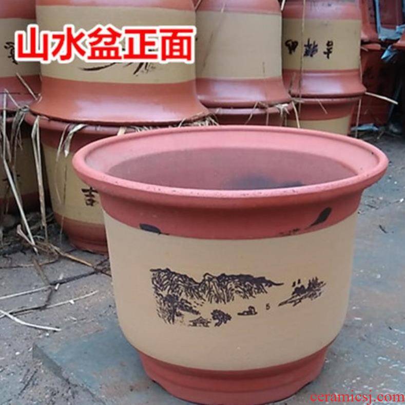 Ceramic orchid flowers miniascape flower pot red sand green plant POTS of sitting room other red porcelain vase