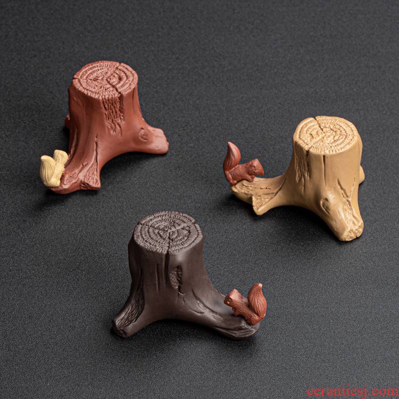 Creative purple squirrel guy buy tea bijia household small place lid ChaGa kung fu tea accessories with zero