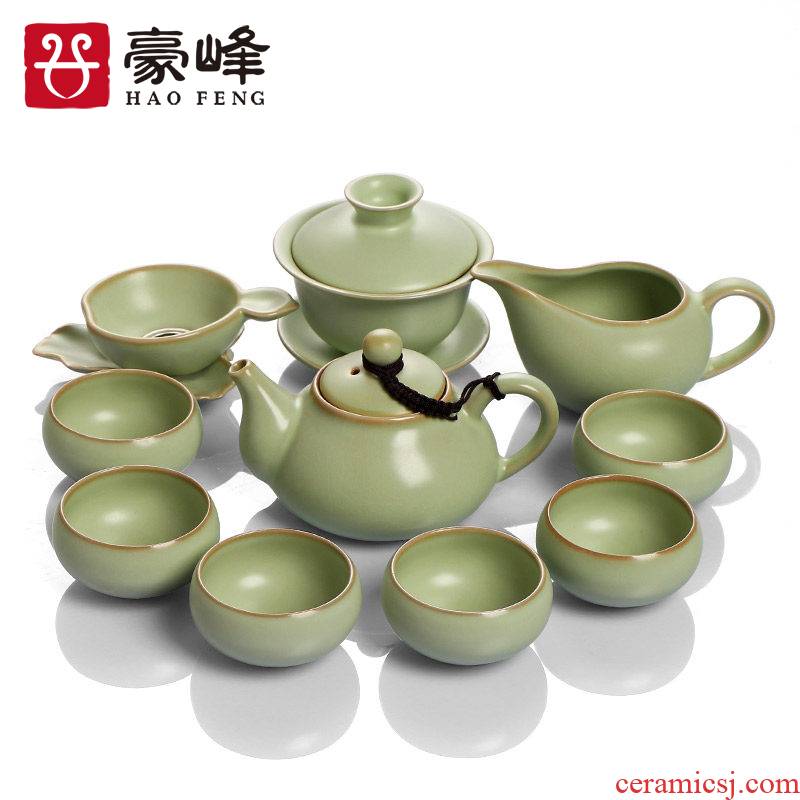 HaoFeng tea set brother suits for your up up kung fu tea tea can keep open piece of a complete set of ceramic tea set