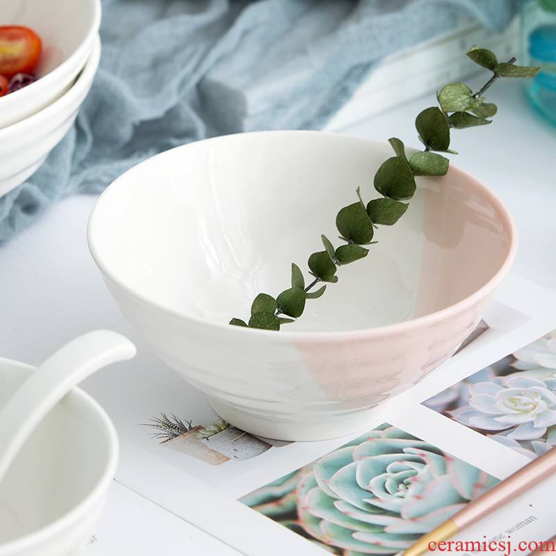 Jingdezhen 0 dish soup plate tableware suit contracted household ceramics creative the circular deep dish dish dish plate