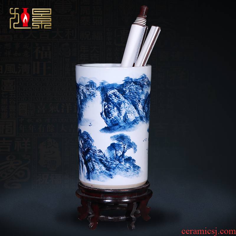 Jingdezhen ceramic vases, flower arranging large landing quiver porcelain painting and calligraphy scrolls cylinder sitting room the receive home furnishing articles