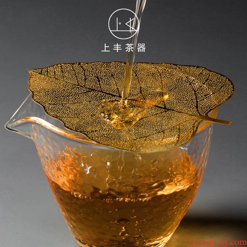 On an abundant bodhi leaf tea filter) tea filters filter good kung fu tea accessories copper alloy