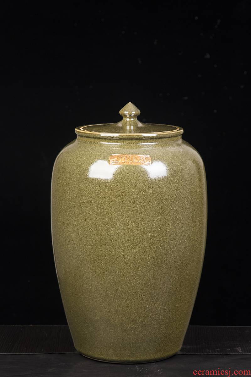 Jingdezhen ceramic barrel ricer box ceramics with cover 20 jins 30 jins of 50 kg 100 jins tank storage tank