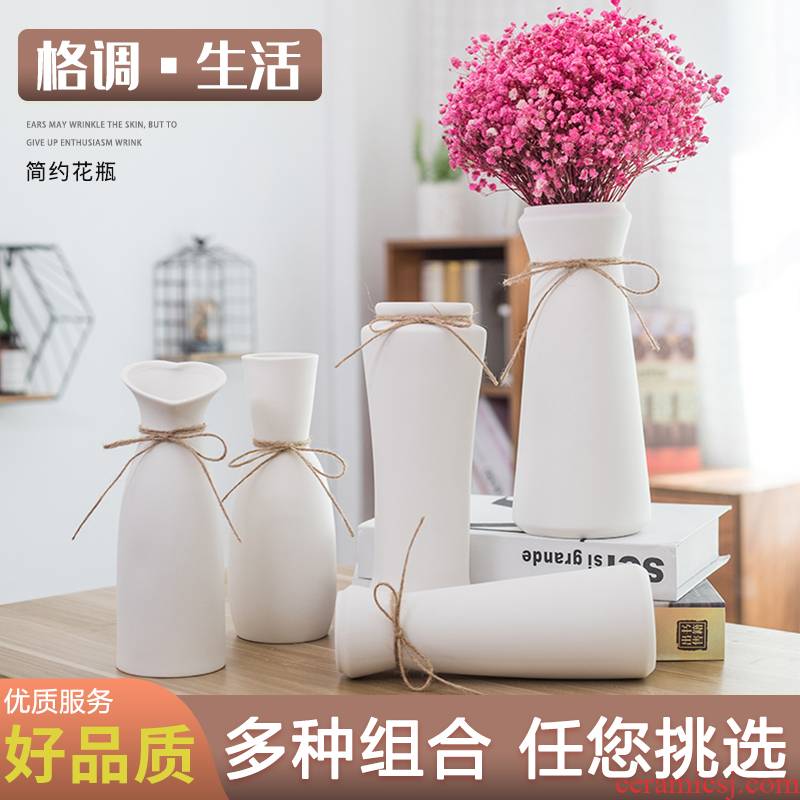 Dry flower vase furnishing articles sitting room small hydroponic flower arranging contracted the modern household ideas all over the sky star, ceramic decoration