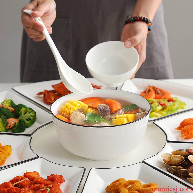 0 household ceramic table reunion suits for the trill web celebrity platter hotel tableware portfolio dinner fan - shaped plate