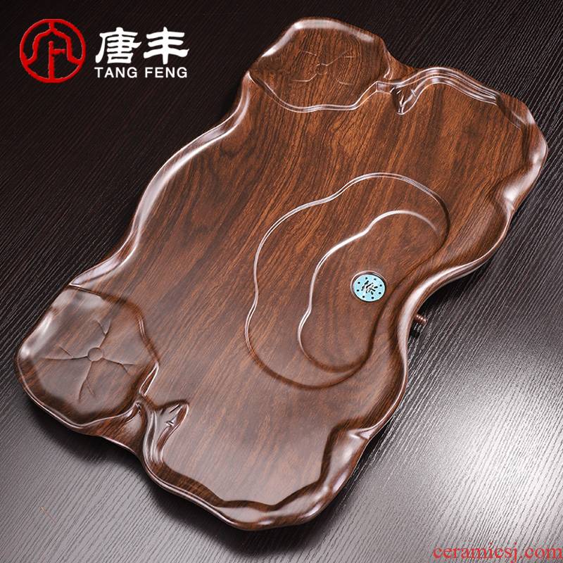 Tang Feng the whole piece of wood household contracted sitting room ground drainage type kung fu tea tea tea sea big tea table