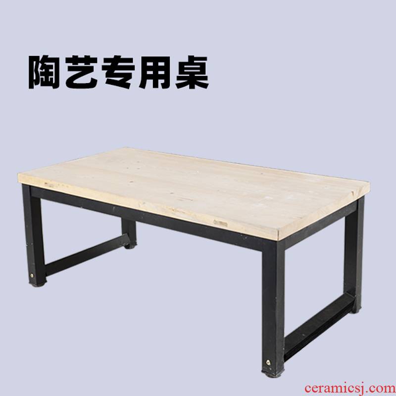 Ceramic table of ark of wooden desk chair on the display cabinet customizable bar Ceramic art classroom