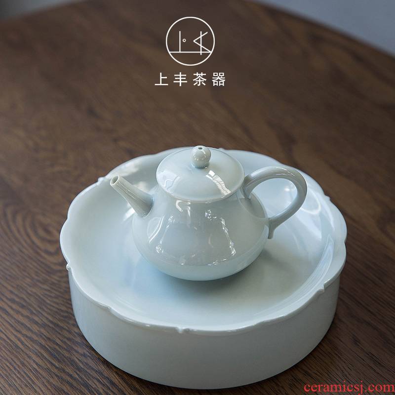 Feng pot bearing on dry terms plate storage keep pot pad Japanese tea pot pad round rectangular large celadon tea saucer